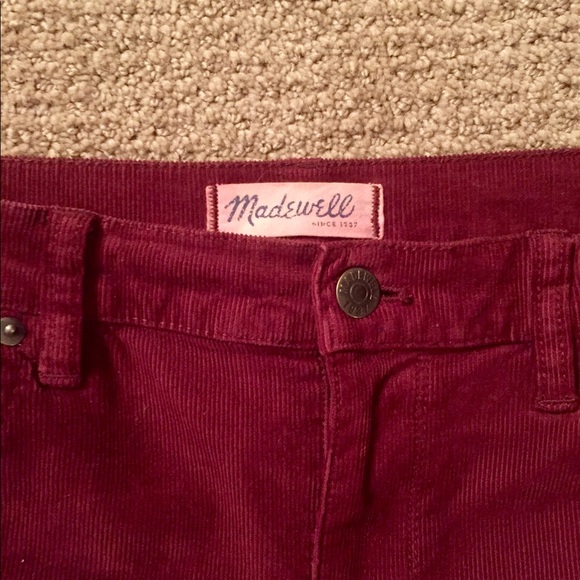 Madewell Burgundy High-Riser Corduroy - Picture 3 of 4